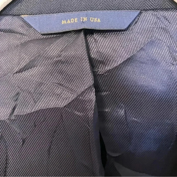 Brooks Brothers Saxxon 1818 100% wool navy striped  sport coat blazer - Picture 7 of 9